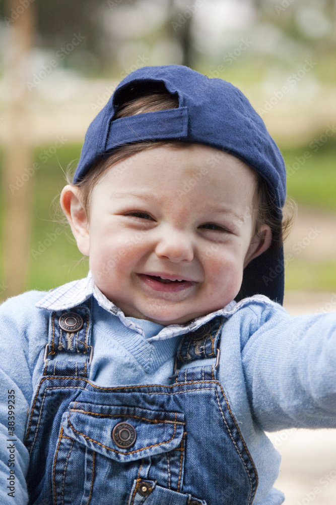 young child with cap young child with cap