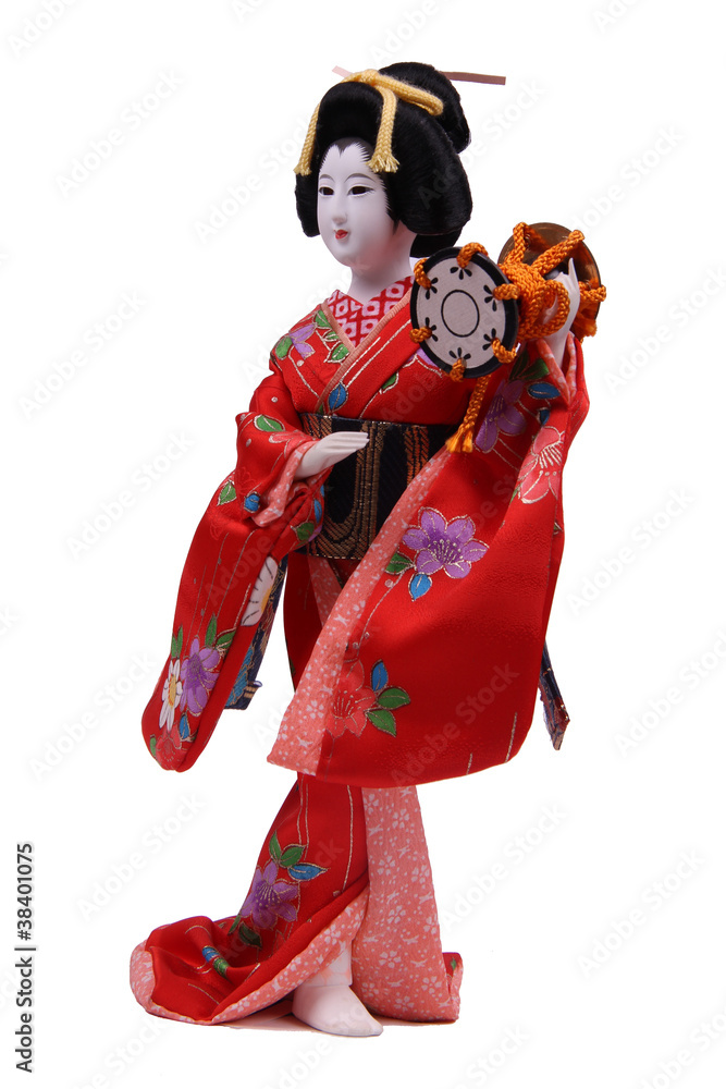 Naklejka premium geisha doll3