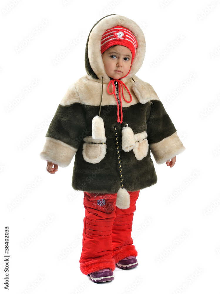 Little girl in winter clothes Little girl in winter clothes