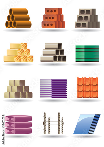 Building & constructions materials - vector illustration