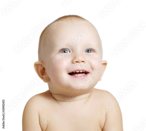 Portrait of happy baby boy