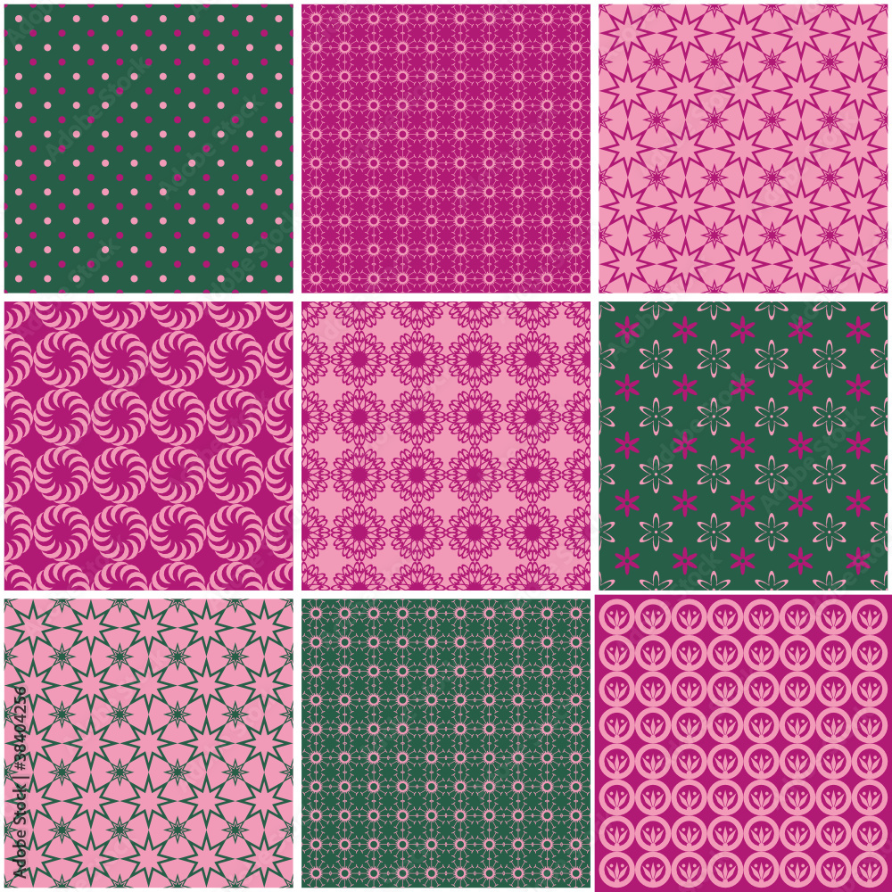 nine different seamless backgrounds nine different seamless backgrounds
