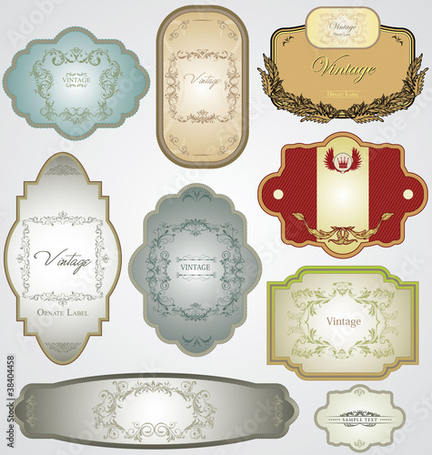 Ornate vintage decorative vector frames