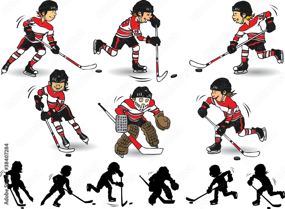 Fototapeta premium Boy hockey character