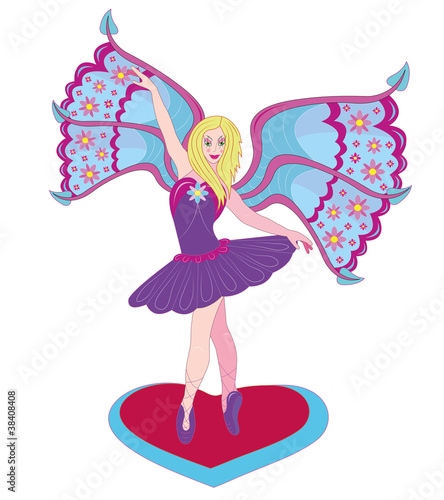 The beautiful fairy the ballerina