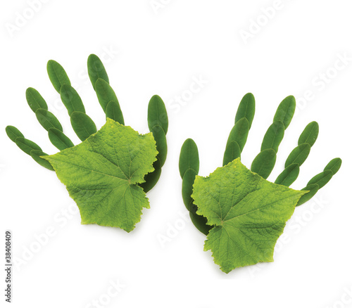 art greenpeace spring background Ecological symbol  hand of natu photo