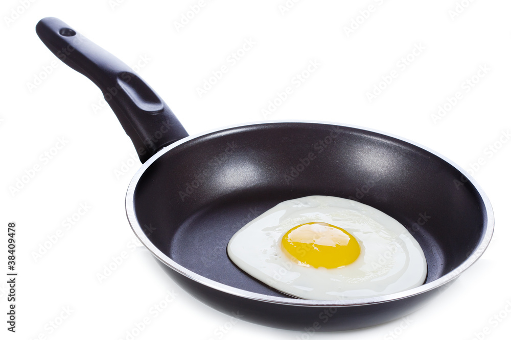 fried egg in a frying pan fried egg in a frying pan