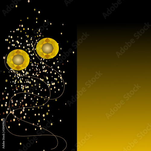 Sfondo dorato con diamante