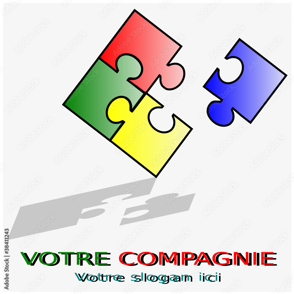 Obraz premium Logo entreprise puzzle