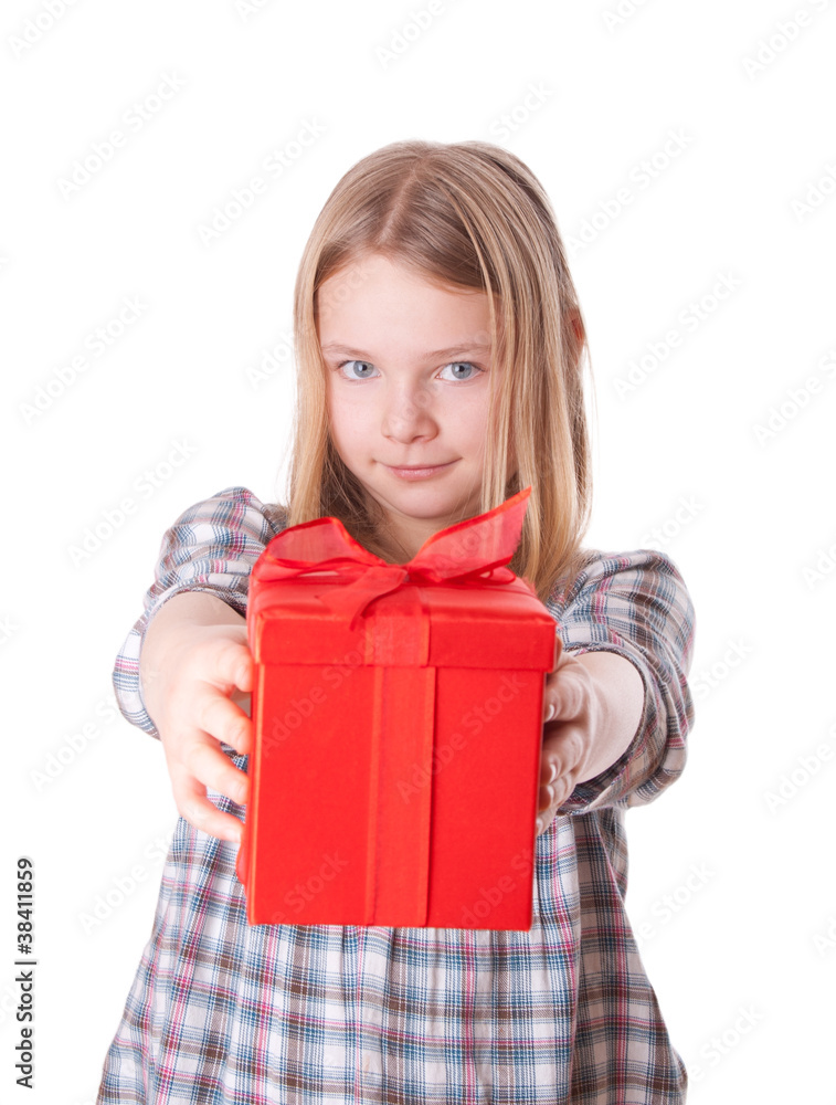 Fototapeta premium Girl with present