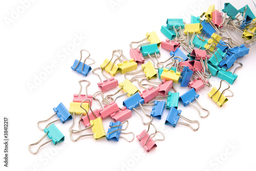 paper clips white background stationery