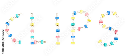paper clips white background stationery