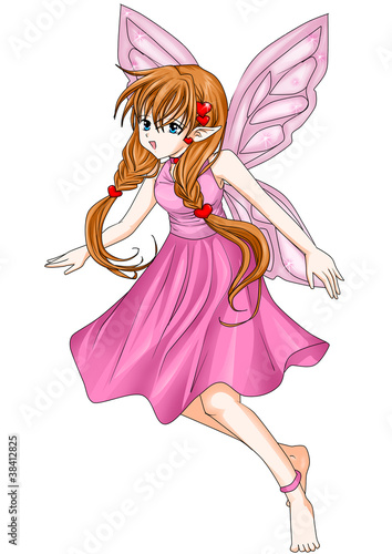 Cartoon illustration of a pixie