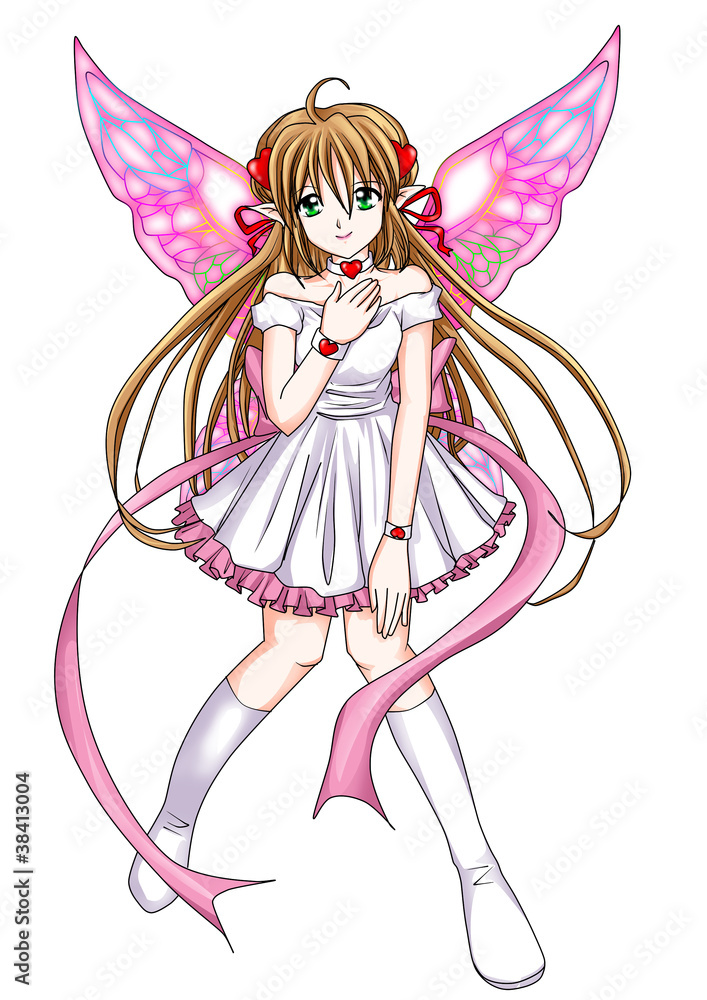Cartoon illustration of a pixie Cartoon illustration of a pixie