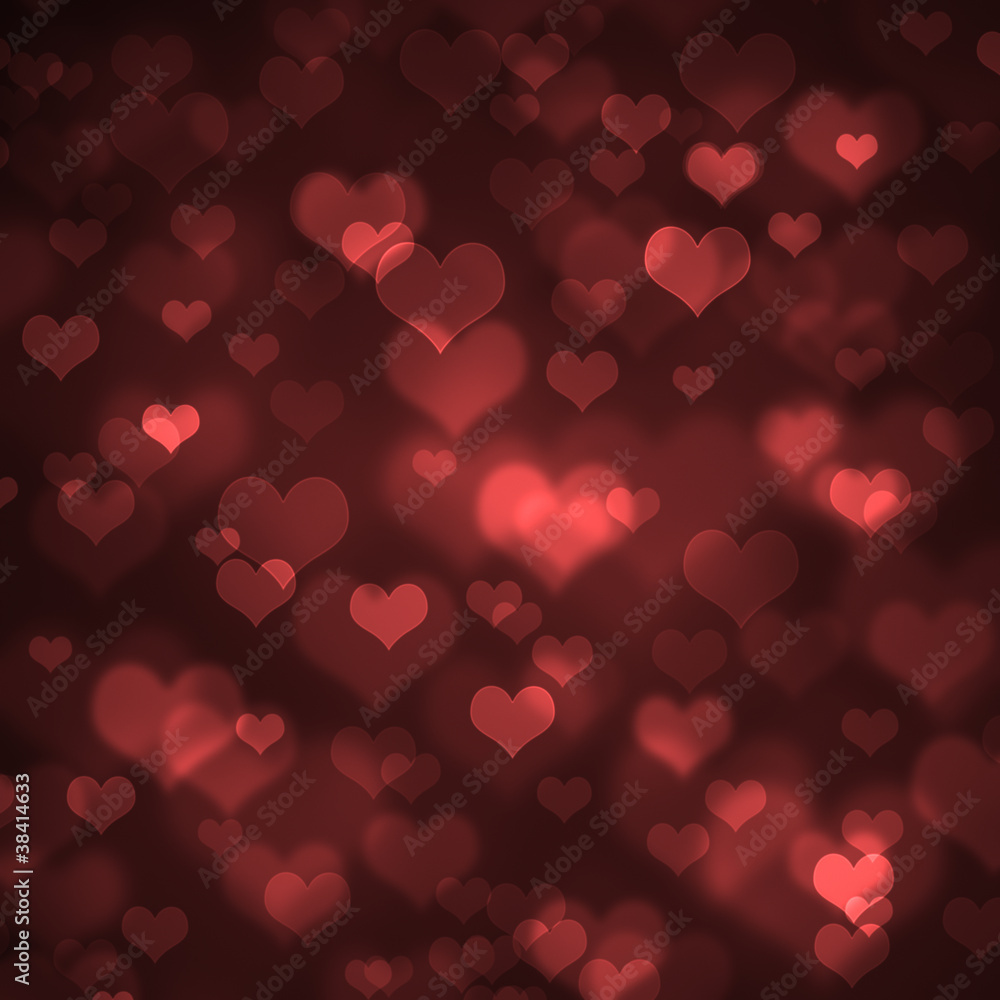 Heart-shaped bokeh background Heart-shaped bokeh background