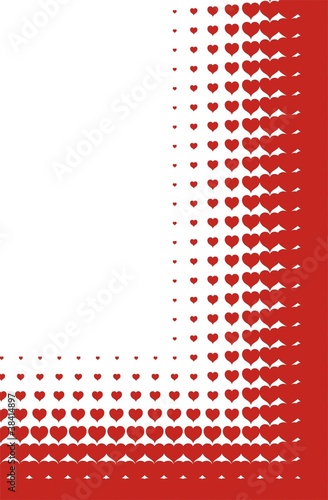 valentines heart halftone background in vector