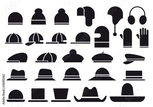 various vector hats