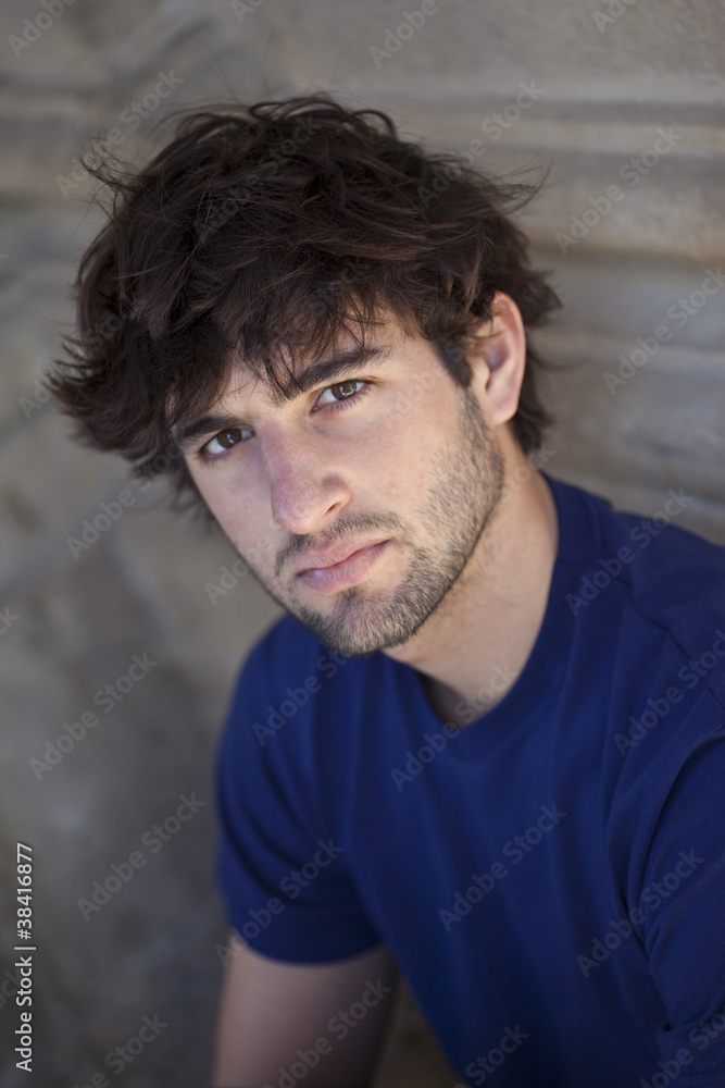 Portrait, jeune, homme, mâle, adulte, viril, beau, garçon Stock Photo |  Adobe Stock