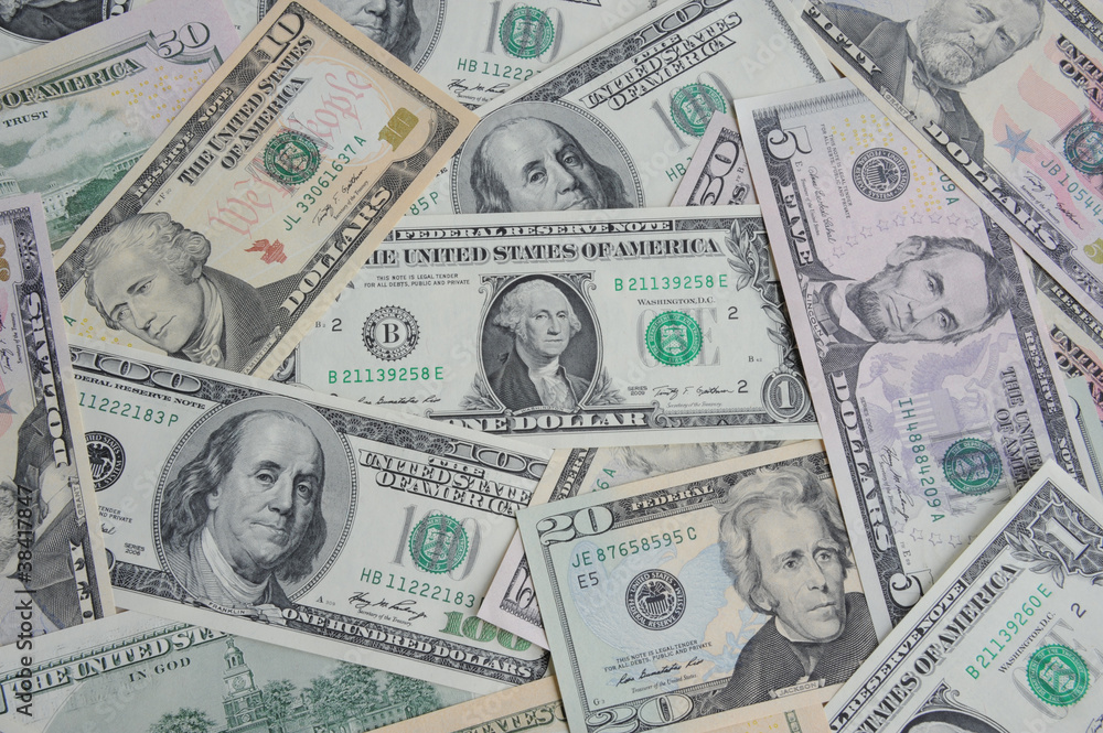 Dollar, Banknoten, Geld, Währung, Exchange, USA, Amerika Dollar, Banknoten, Geld, Währung, Exchange, USA, Amerika
