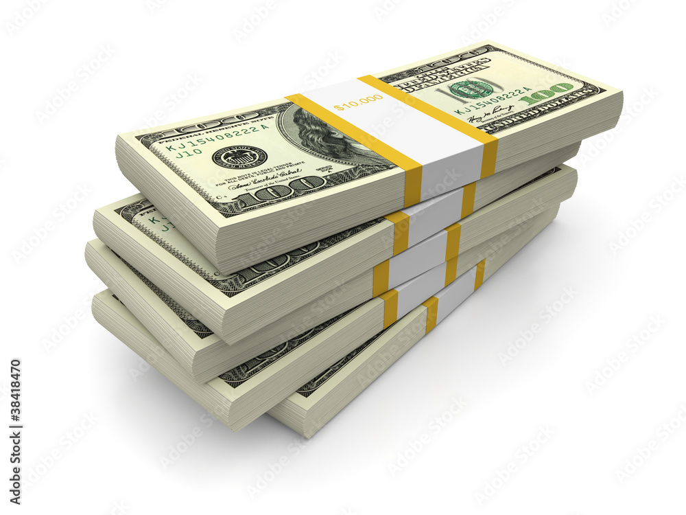 Dollar bills stacks Dollar bills stacks