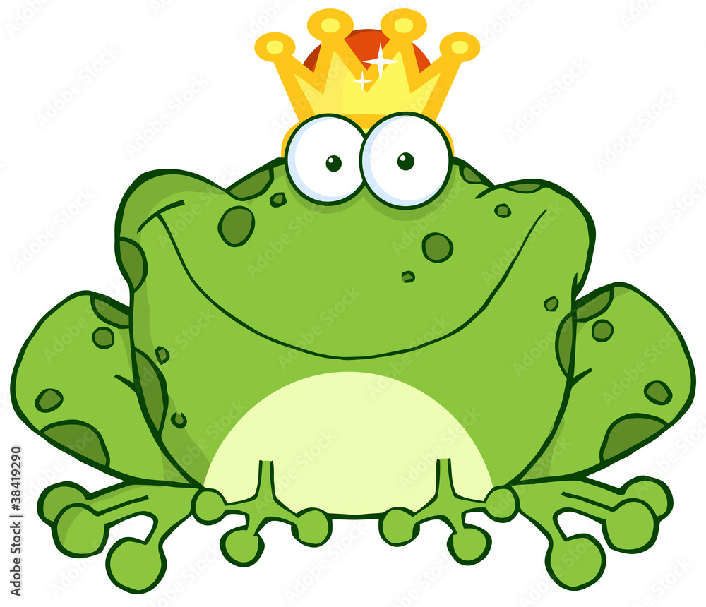 Obraz premium Frog Prince Cartoon Character