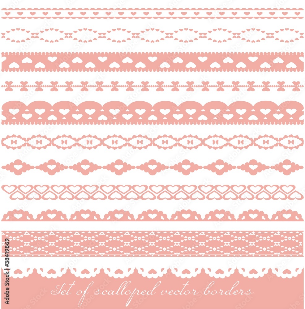 Scalloped vector borders Scalloped vector borders