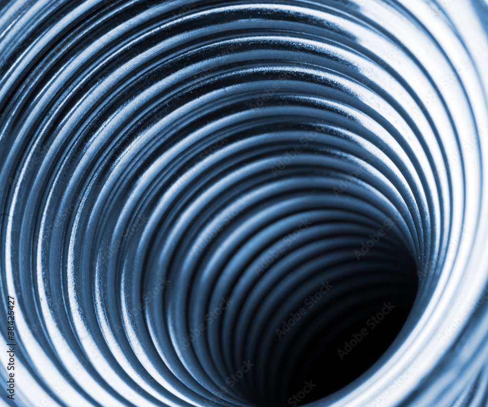 Inside the coiled metal springs Inside the coiled metal springs