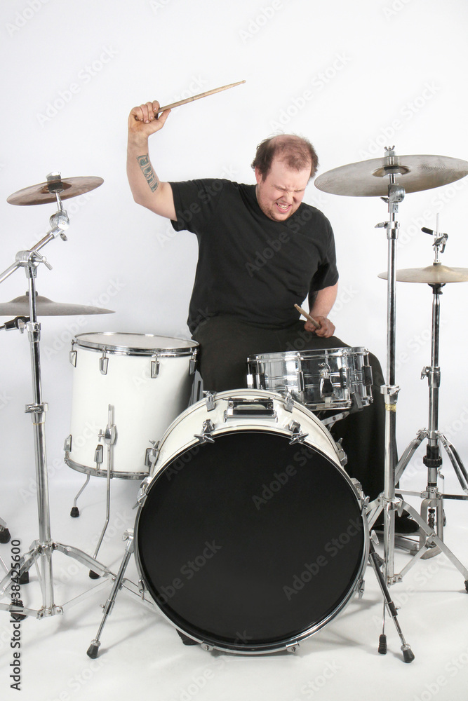 Fototapeta premium enthusiastic drummer