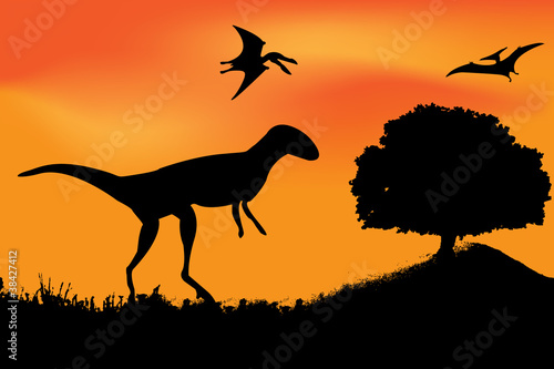 vector dinosaur silhouette