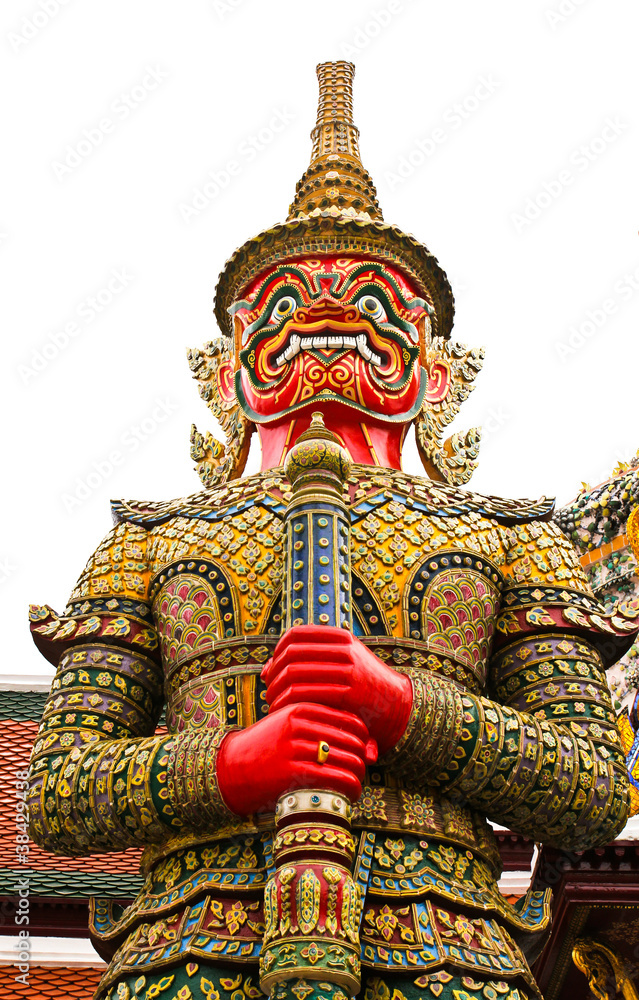 Obraz premium Guardian Statue at Wat Phra Kaew Grand Palace Bangkok,Thailand.