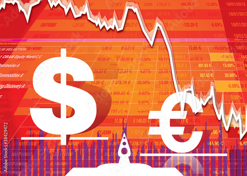 Baisse de l'euro face au dollar