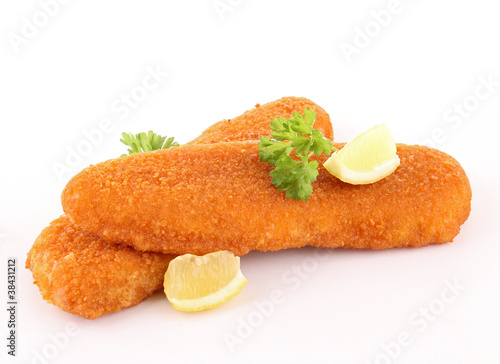 Canvas Print isolated fried fish