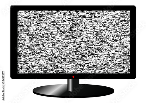 rauschendes Fernsehbild, Flachbildschirm, analog