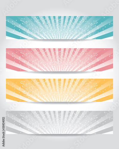 vector set of header design