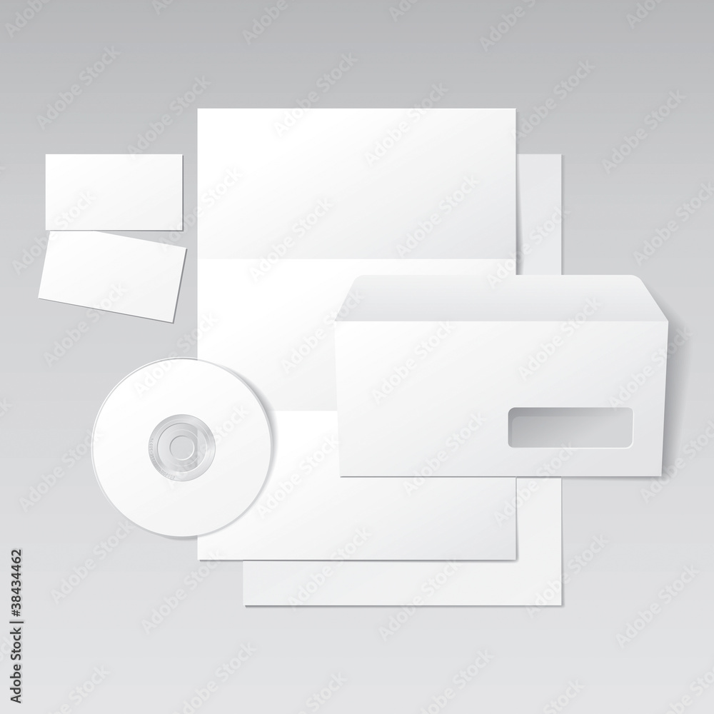 Blank Letter, Envelope, Business cards and CD Blank Letter, Envelope, Business cards and CD