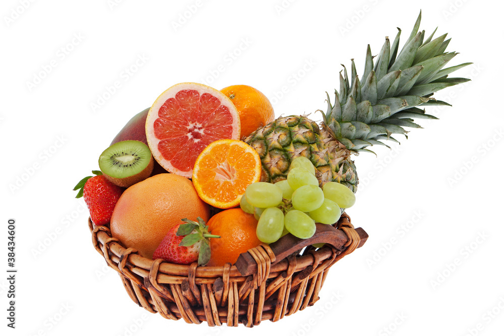 Korb mit Obst Korb mit Obst