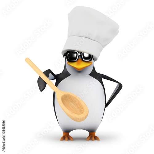 3d Penguin chef offers you a taste © Steve Young