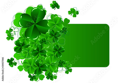 Greeting Cards St Patrick's Day with shamrock