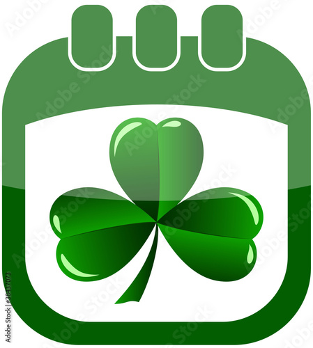 icon St Patrick Day in a calendar