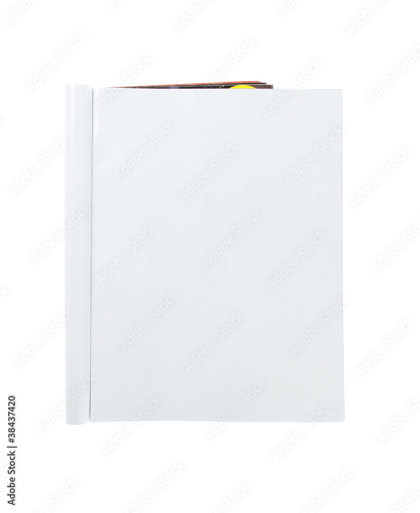 Blank folded magazine isolated on white background Blank folded magazine isolated on white background