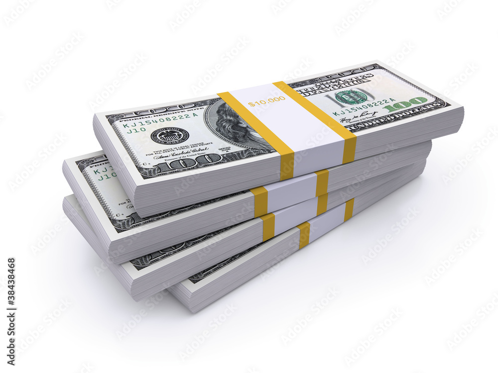 Dollar bills stacks Dollar bills stacks