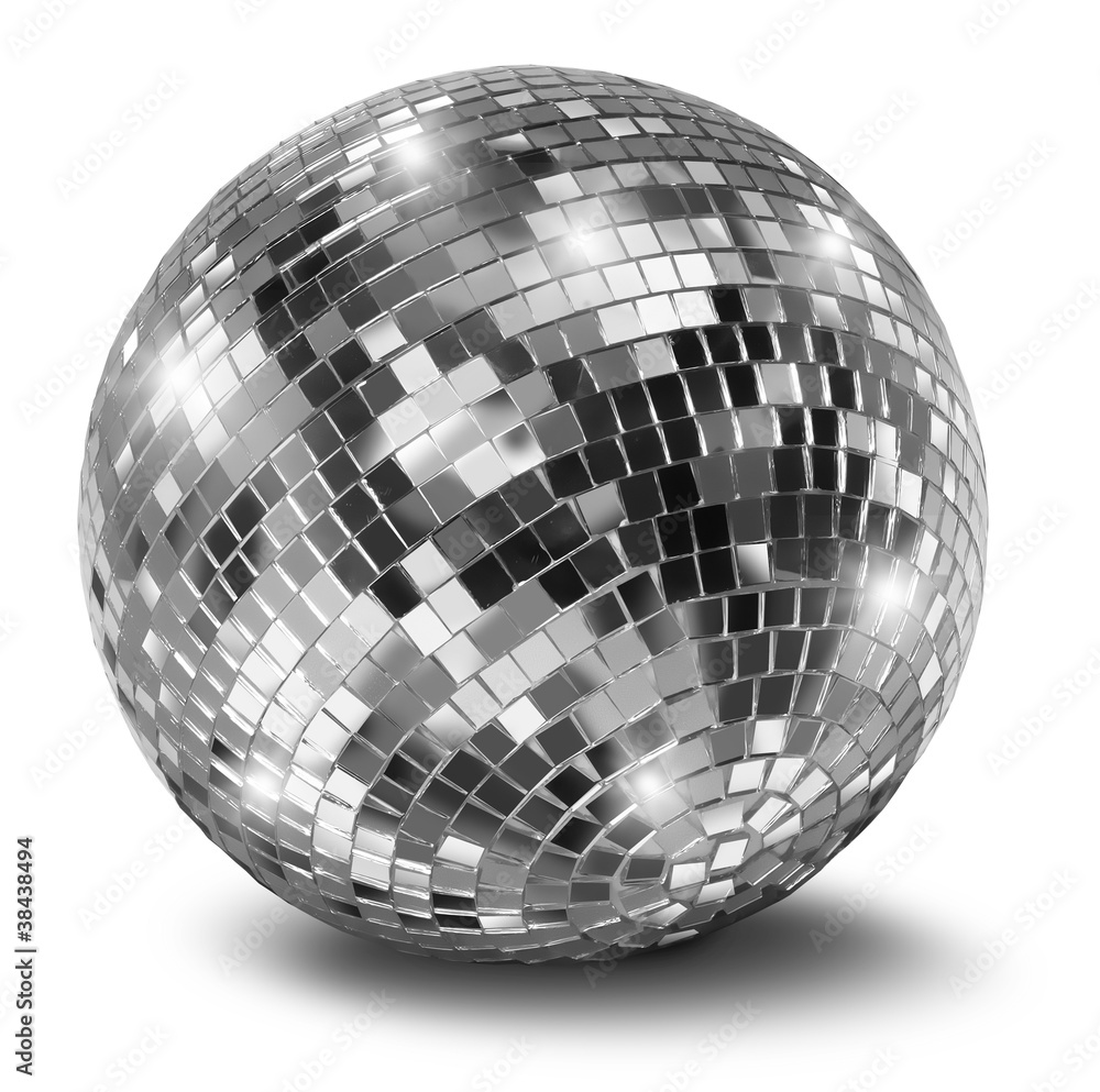 Obraz premium Silver disco mirror ball