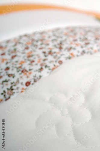 Flowers plush fabric background