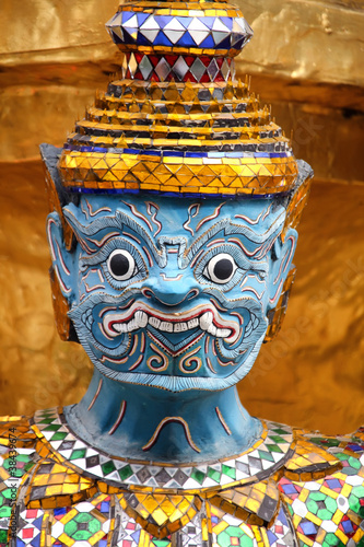 Golden garuda sculpture at ...
