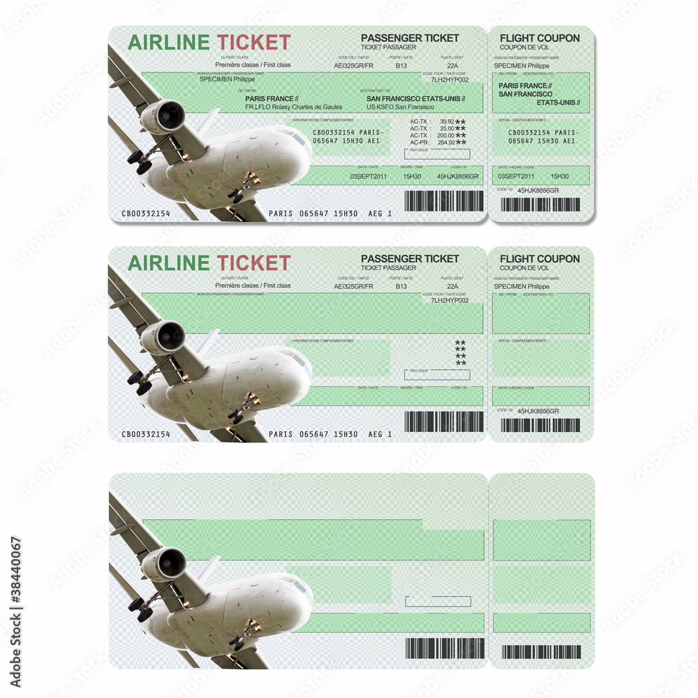 Airline ticket Stock Illustration | Adobe Stock