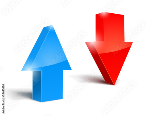 up and down arrows set icon vector illustration isolated on