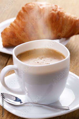 Coffee with croissants