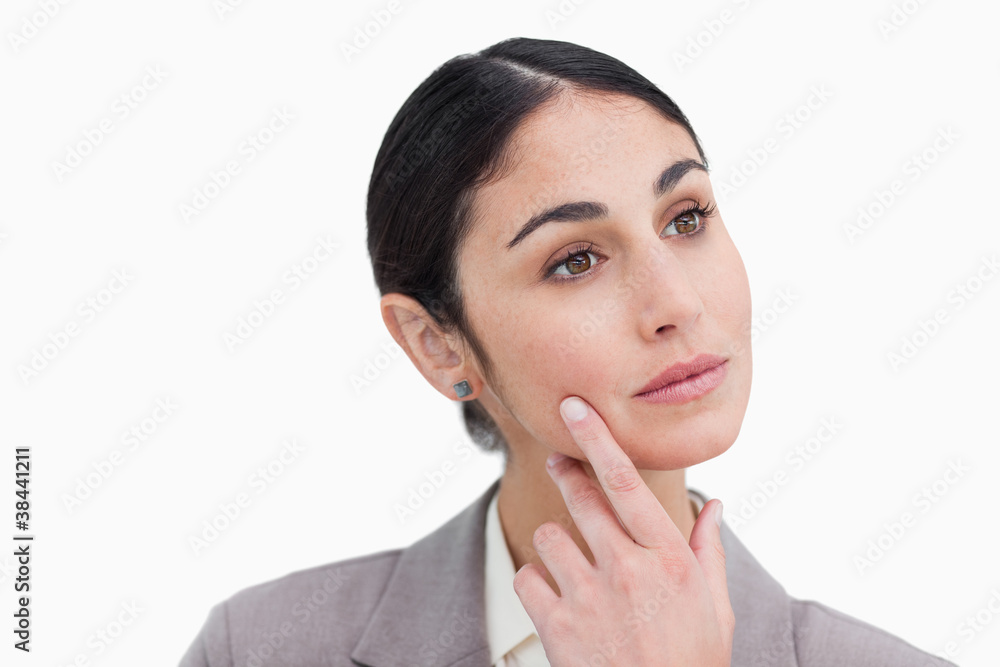 Close up of thoughtful businesswoman Close up of thoughtful businesswoman
