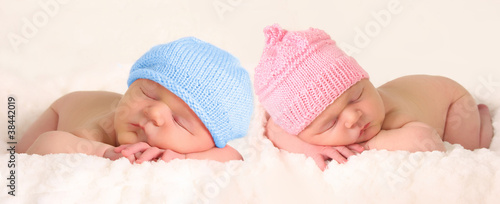 Newborn baby twins