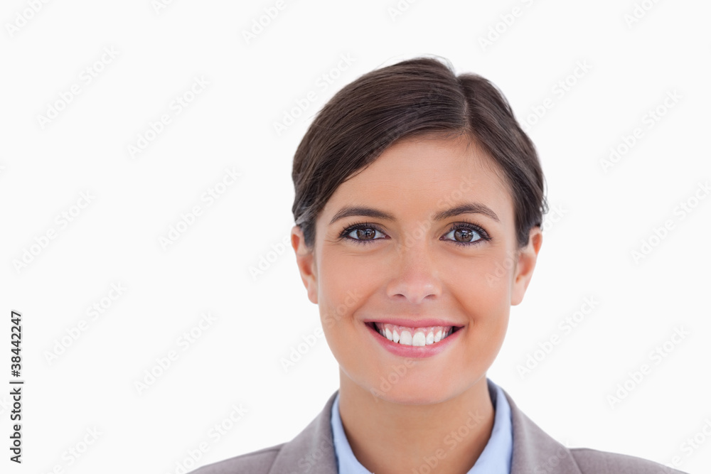 Close up of smiling female entrepreneur Close up of smiling female entrepreneur